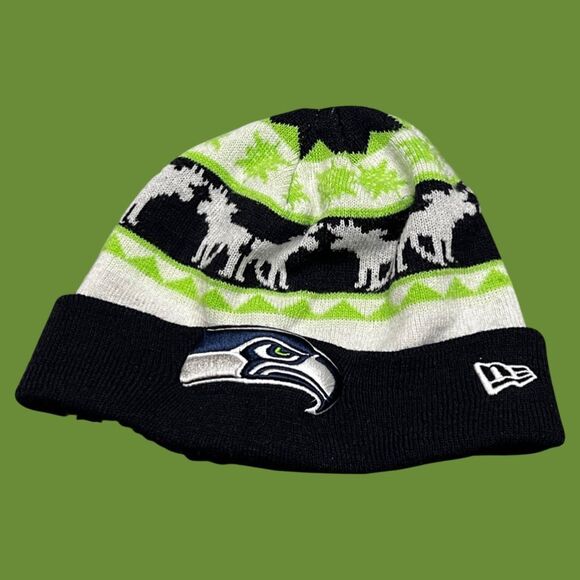 New Era NFL SEATTLE SEAHAWKS Football Knit Beanie One Size - Picture 3 of 3